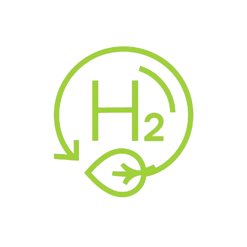 Molecular hydrogen generation icon representing hydrogen-rich water